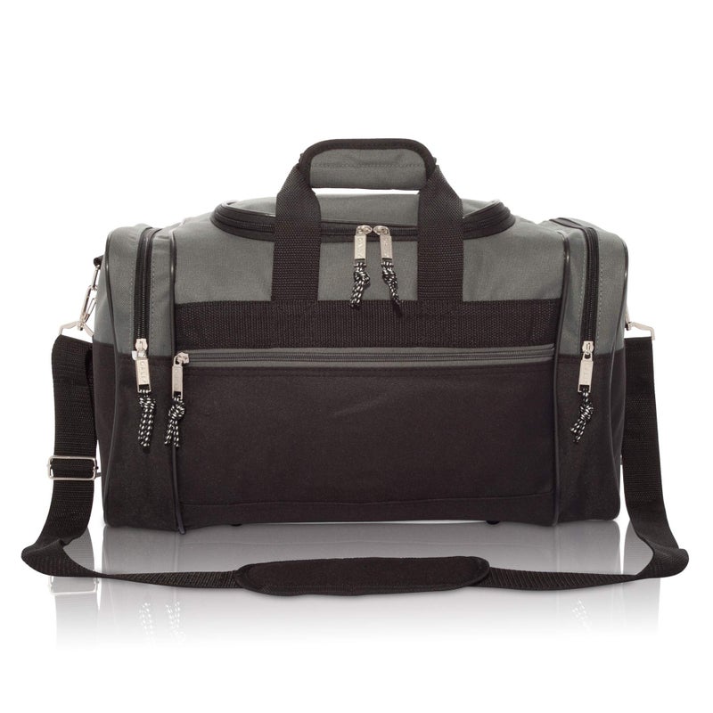 DALIX 17" Blank Duffle Bag in Gray and Black - Image 2